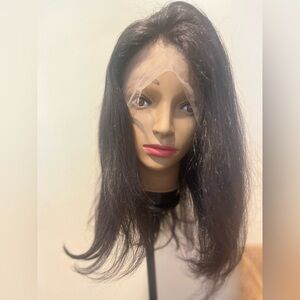 Black Lace Front Human Hair Wig - Natural Straight Style
